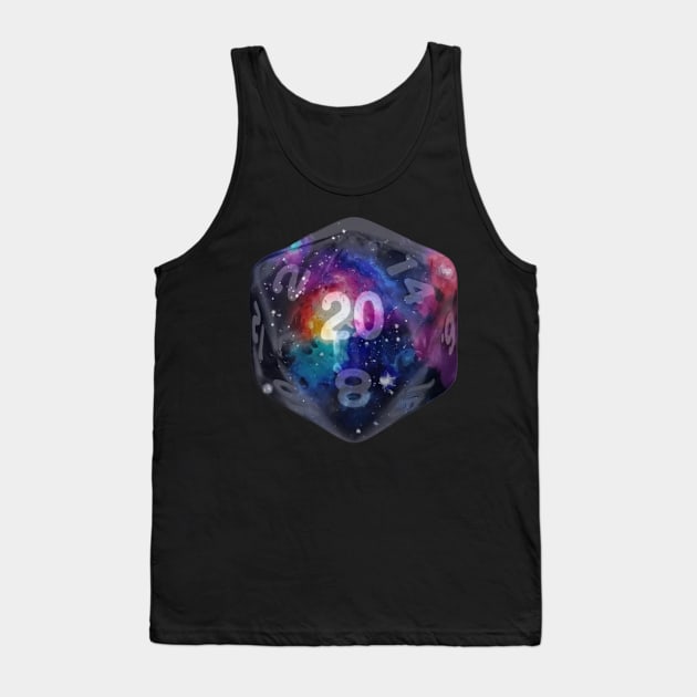 Nat20 Rainbow Galaxy Tank Top by Geomhectic